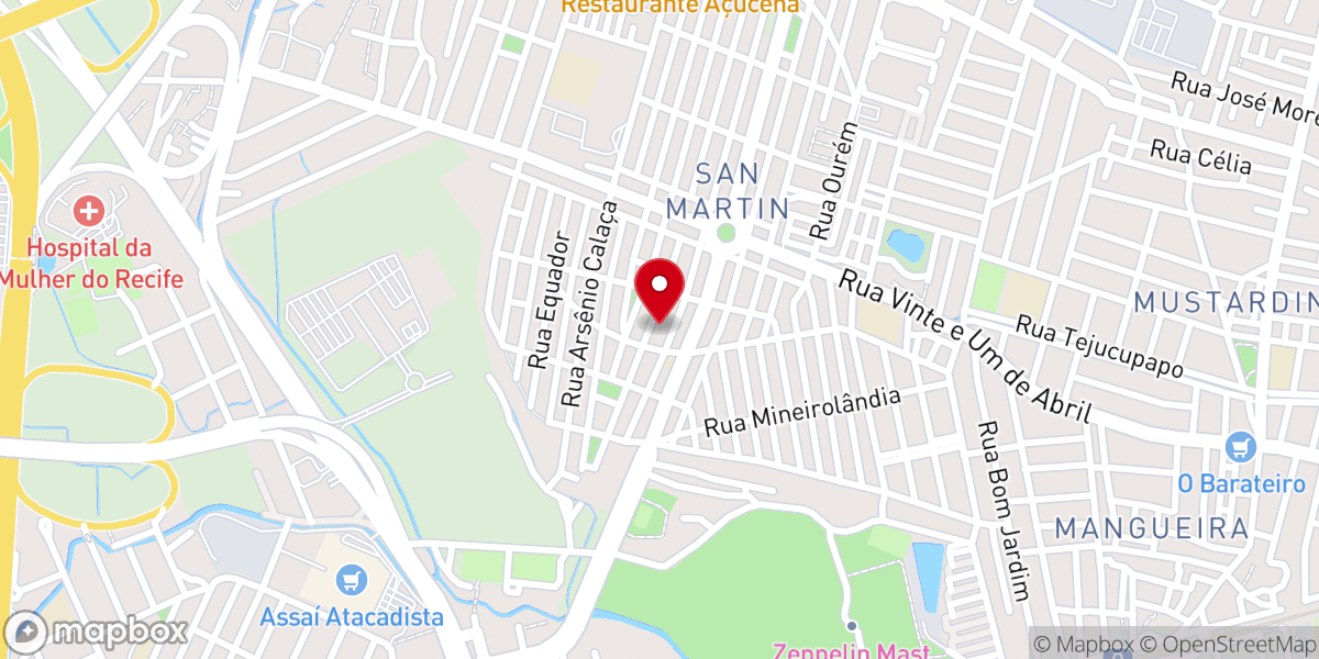 Map showing location of Igreja Batista em San Martin