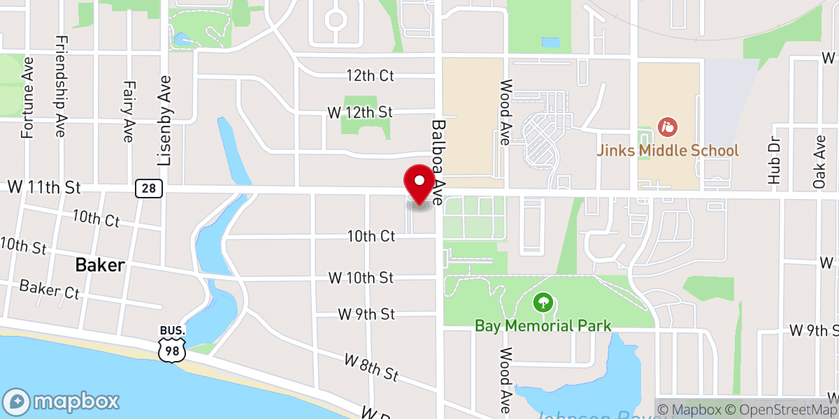 Map showing location of Trinity Lutheran Church LCMS
