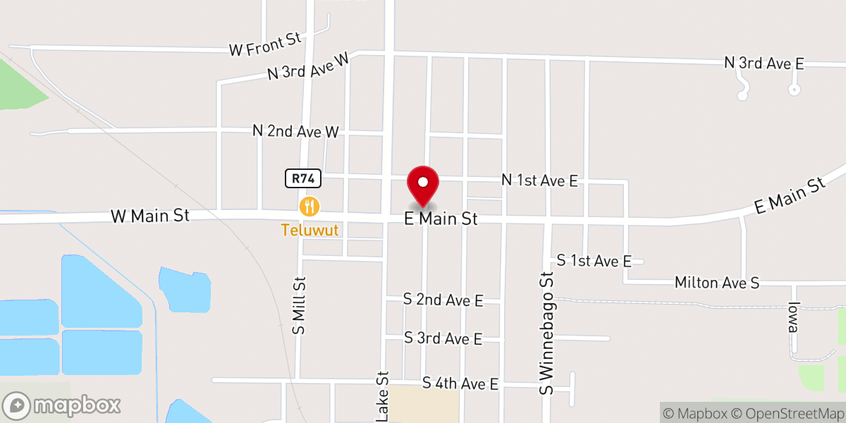 Map showing location of Asbury United Methodist Church