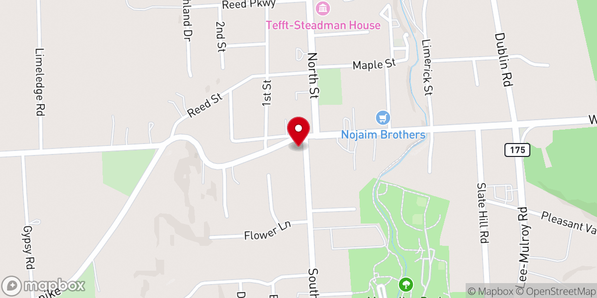 Map showing location of Saint Francis Xavier's Roman Catholic Church