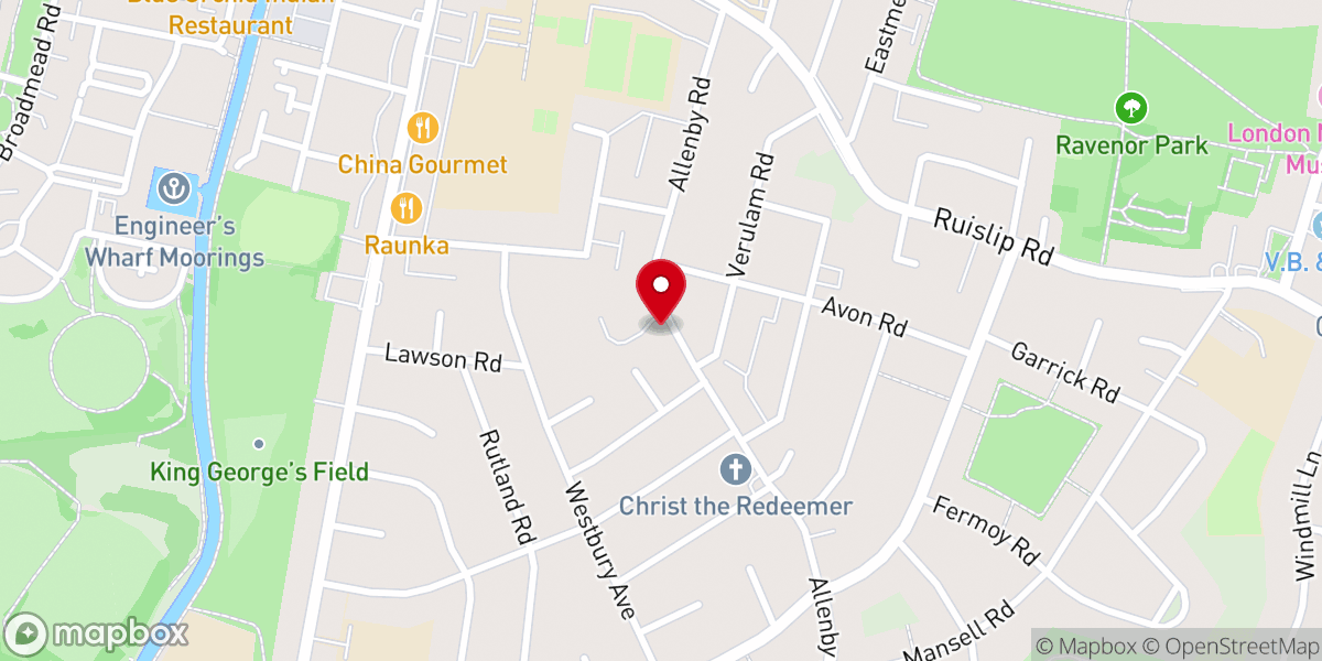 Map showing location of West London Church of God