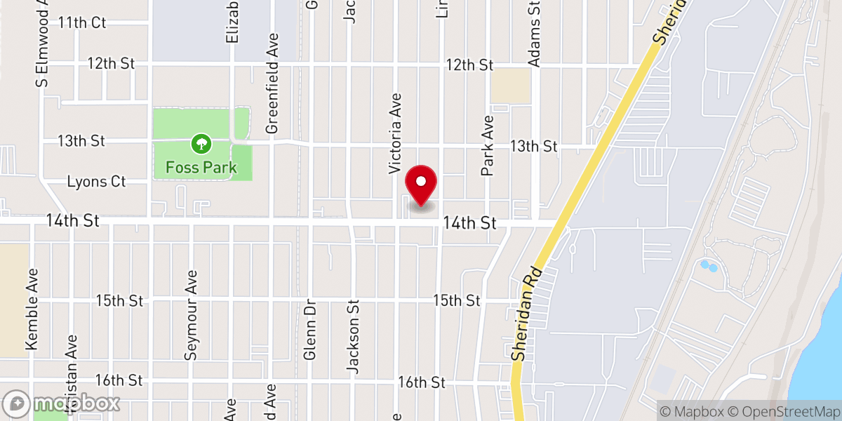 Map showing location of Queen of Peace Catholic Church