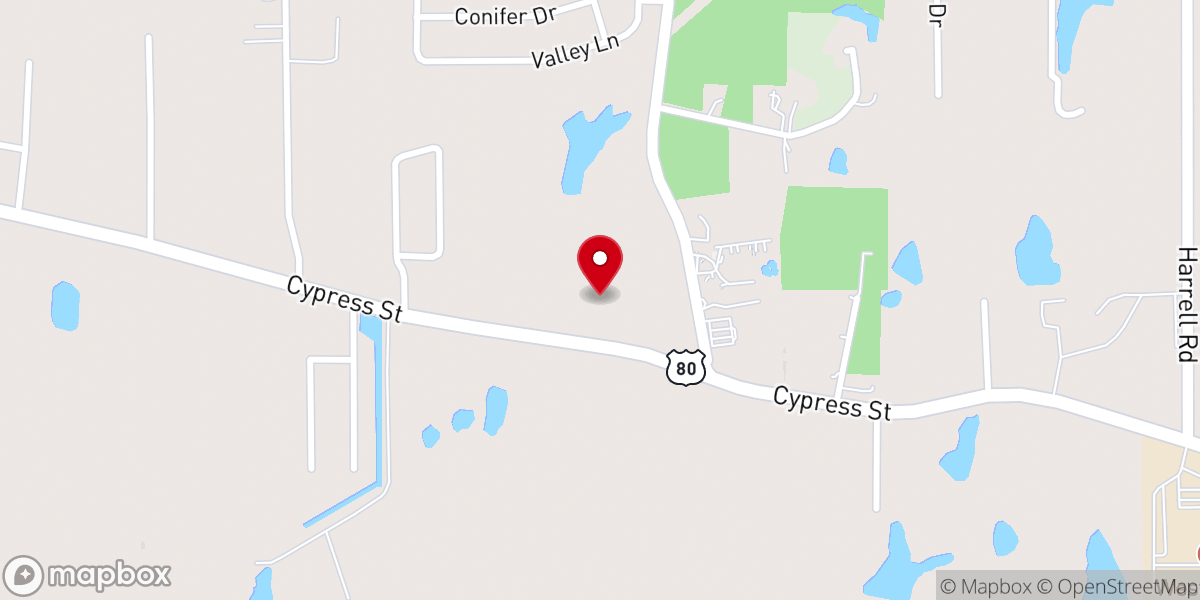 Map showing location of West Ouachita Church of Christ