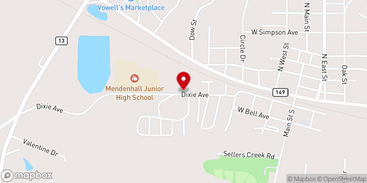 Map showing location of Nazareth Baptist Church