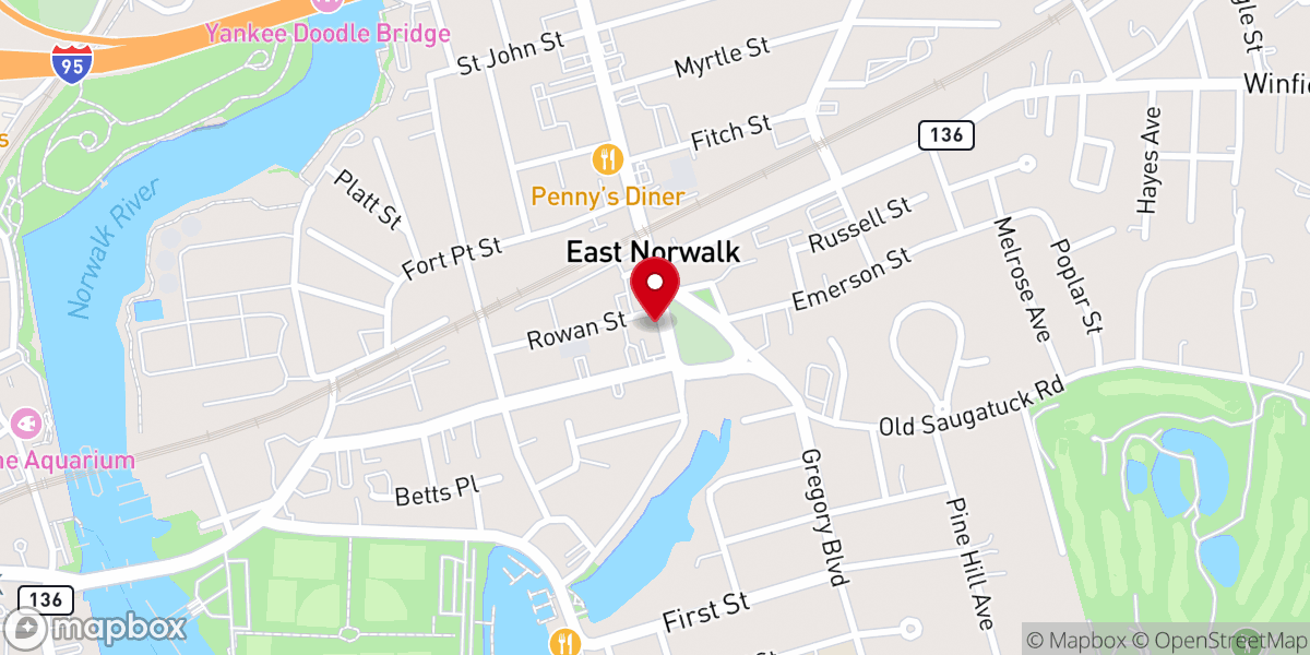 Map showing location of Norwalk Spanish Seventh-day Adventist Church