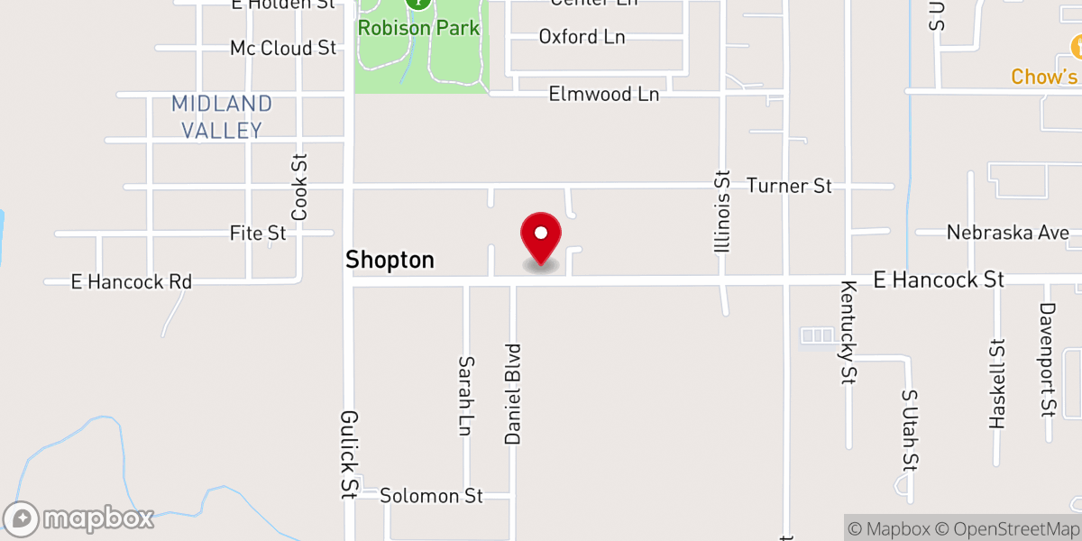 Map showing location of God's Powerhouse Christian Center