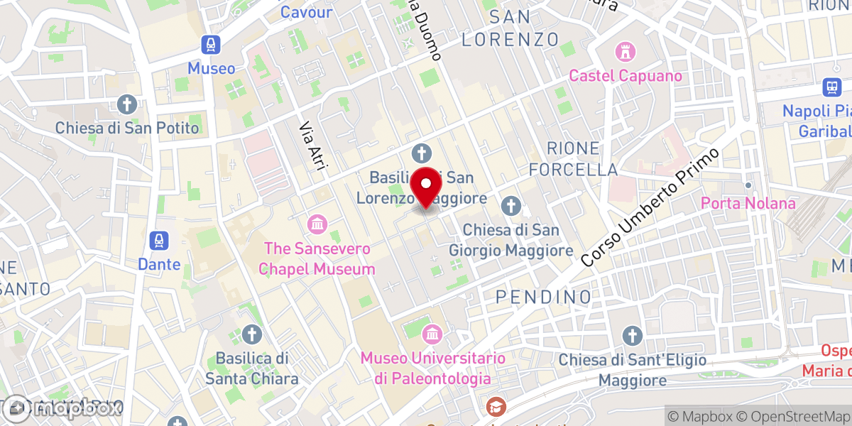 Map showing location of Chiesa di San Gennaro all'Olmo