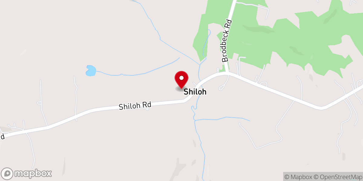 Map showing location of Shiloh United Methodist Church