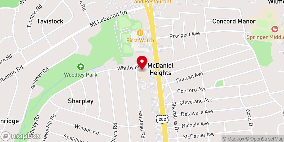 Map showing location of First Unitarian Church