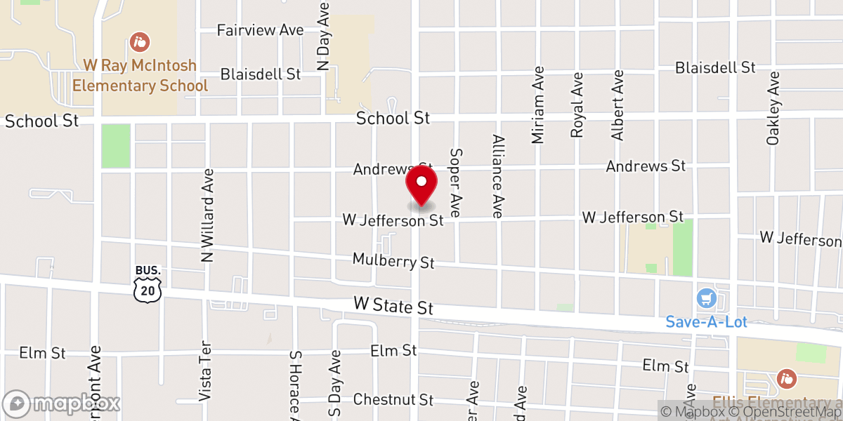 Map showing location of Greater Emmanuel Christian Fellowship