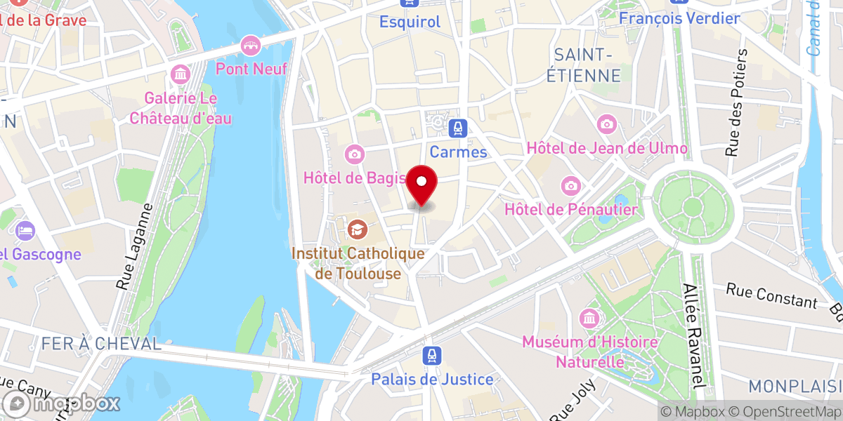 Map showing location of Église Saint-Antoine du Salin de Toulouse