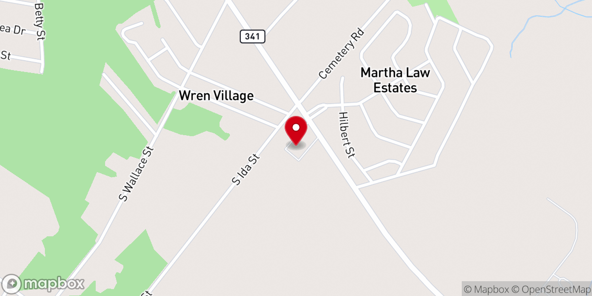 Map showing location of Mt Clair Missionary Baptist Church