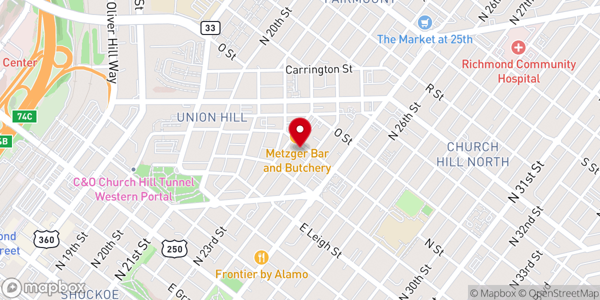 Map showing location of Cedar Street Baptist Church of God