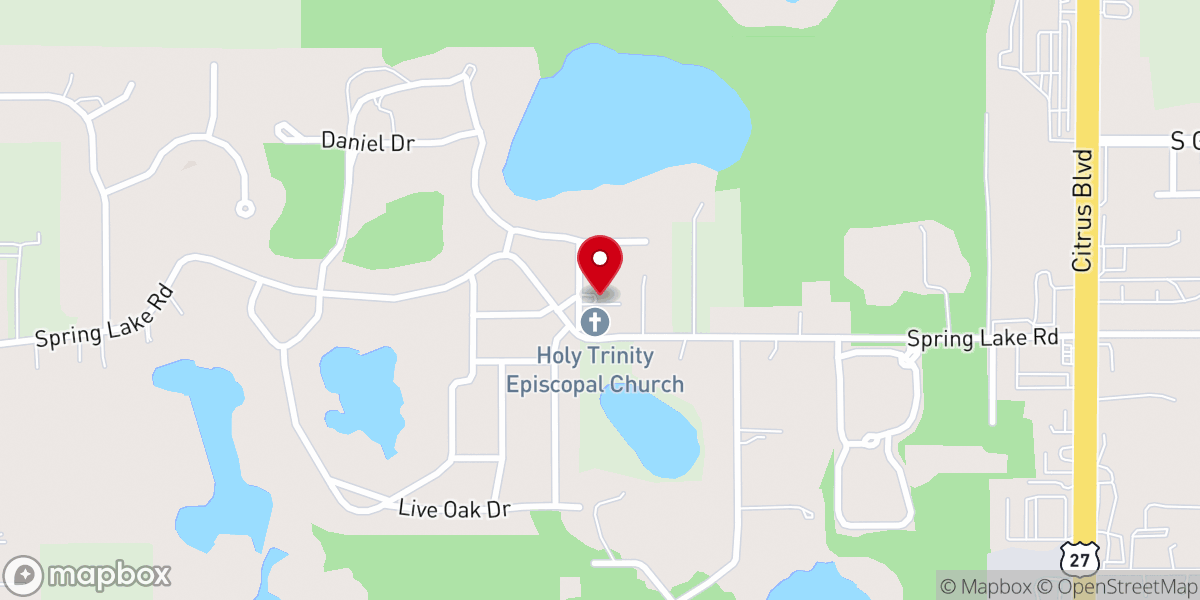 Map showing location of Holy Trinity Episcopal School