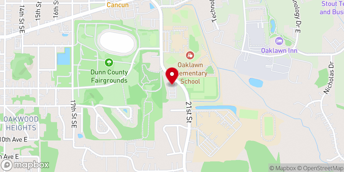 Map showing location of Faith Lutheran Church