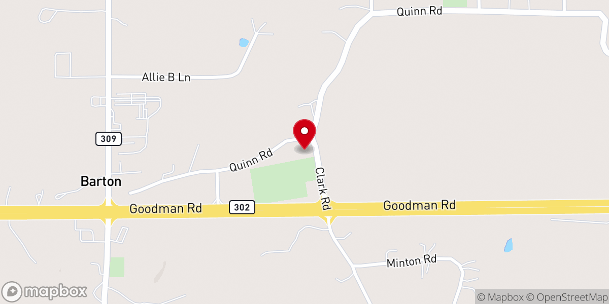 Map showing location of Shiloh Baptist Church
