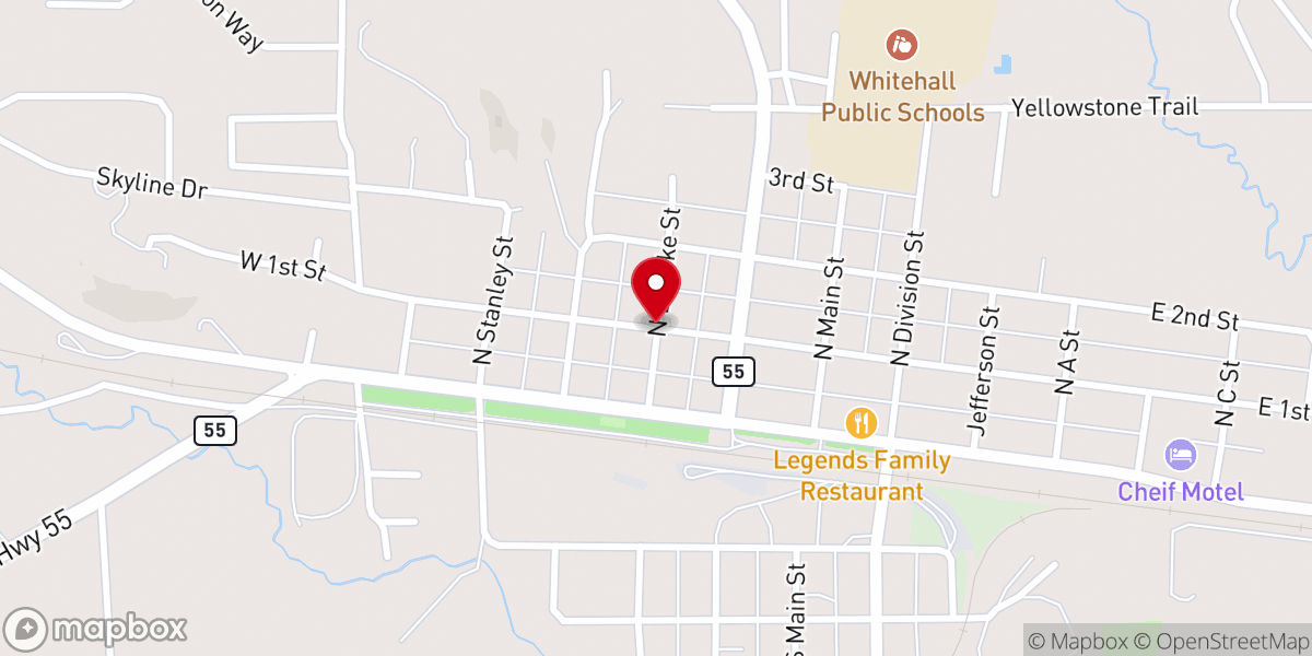 Map showing location of Zion Lutheran Church