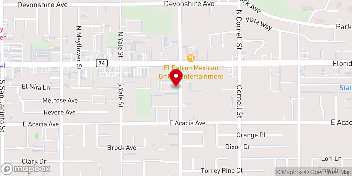 Map showing location of Trinity Lutheran Church