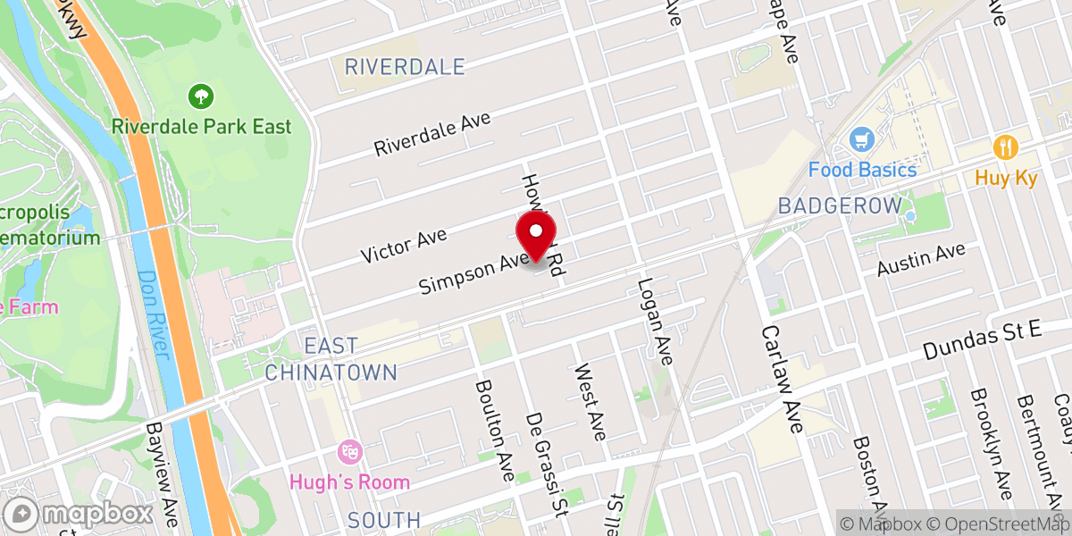 Map showing location of Metropolitan Community Church of Toronto