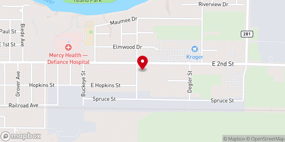 Map showing location of Zion's Lutheran Church
