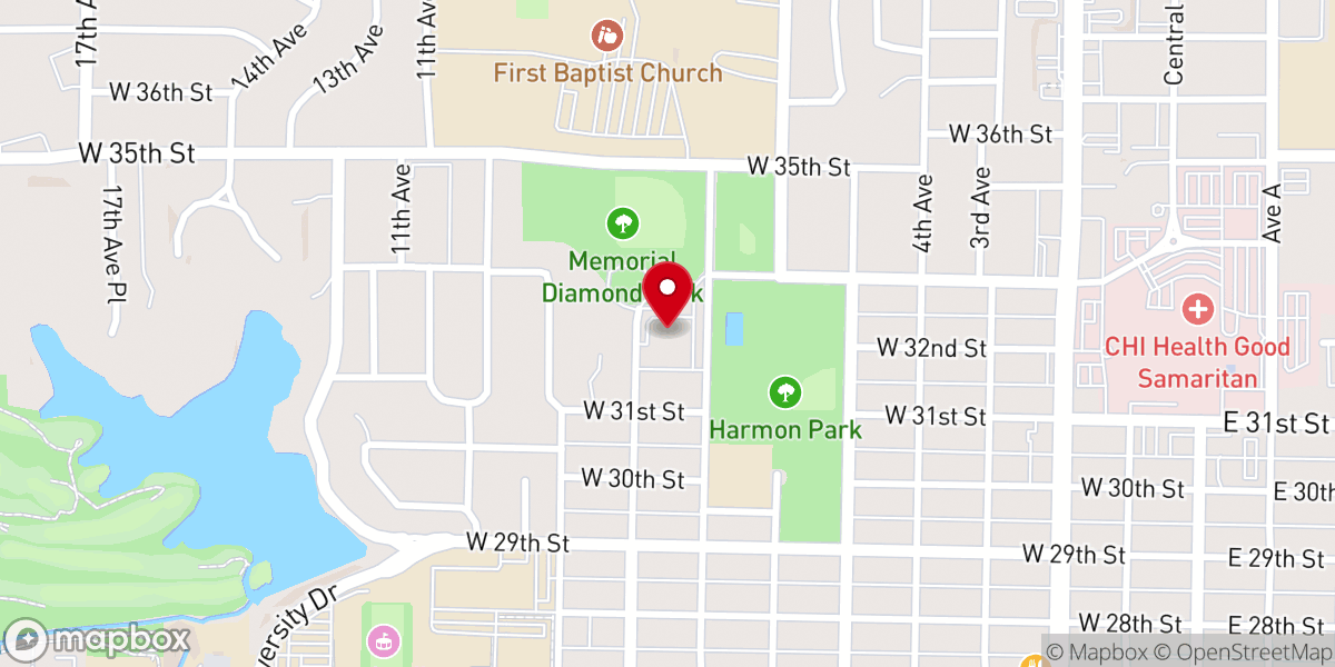 Map showing location of Countryside Christian Church