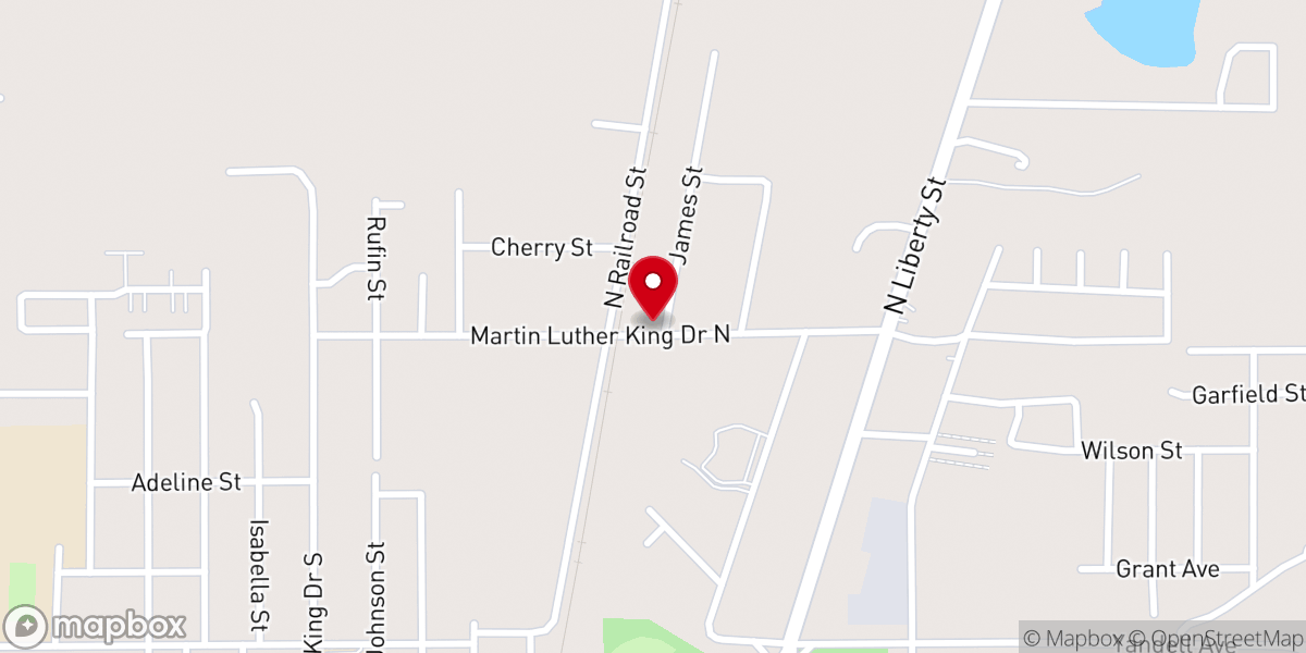 Map showing location of Canton Bible Baptist Church