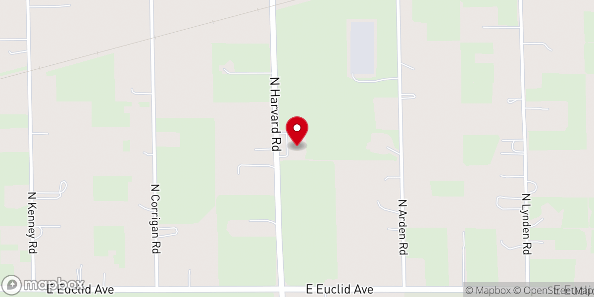 Map showing location of Bethel Missionary Baptist Church