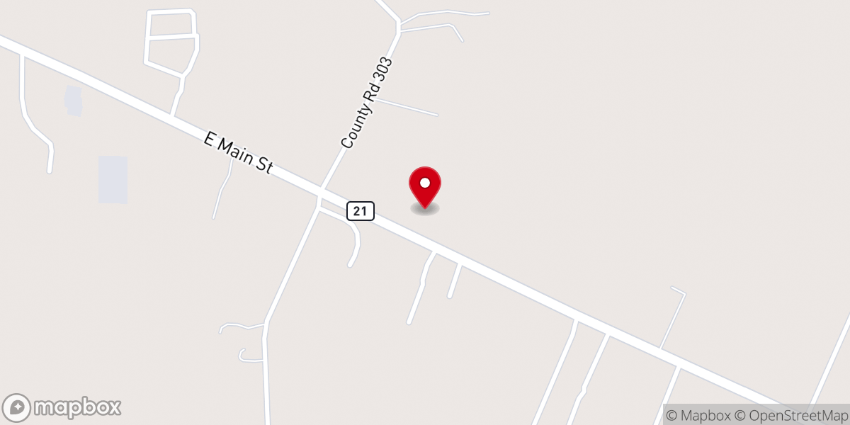 Map showing location of New Hope Methodist Church