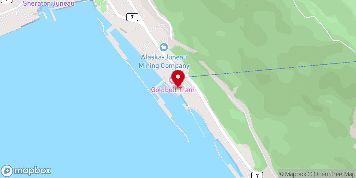 Map showing location of Juneau Port