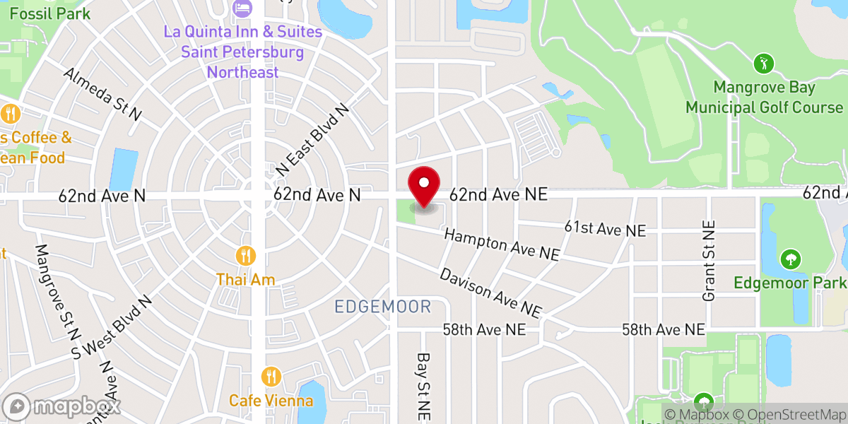 Map showing location of Faith Covenant Church