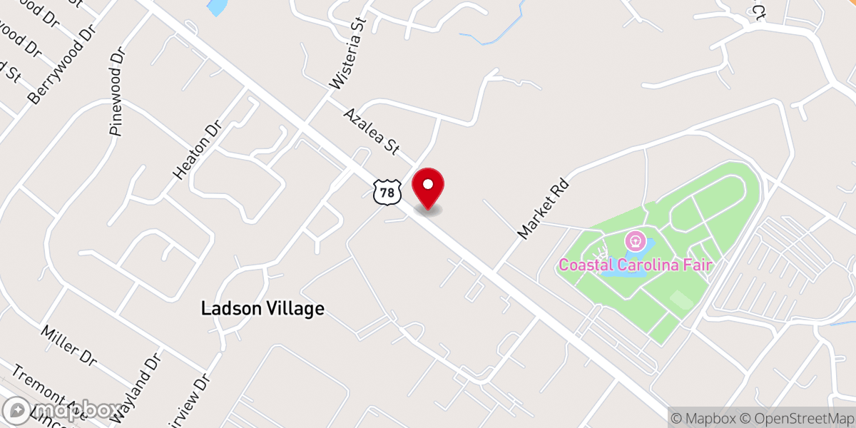 Map showing location of Grace Communion Ladson