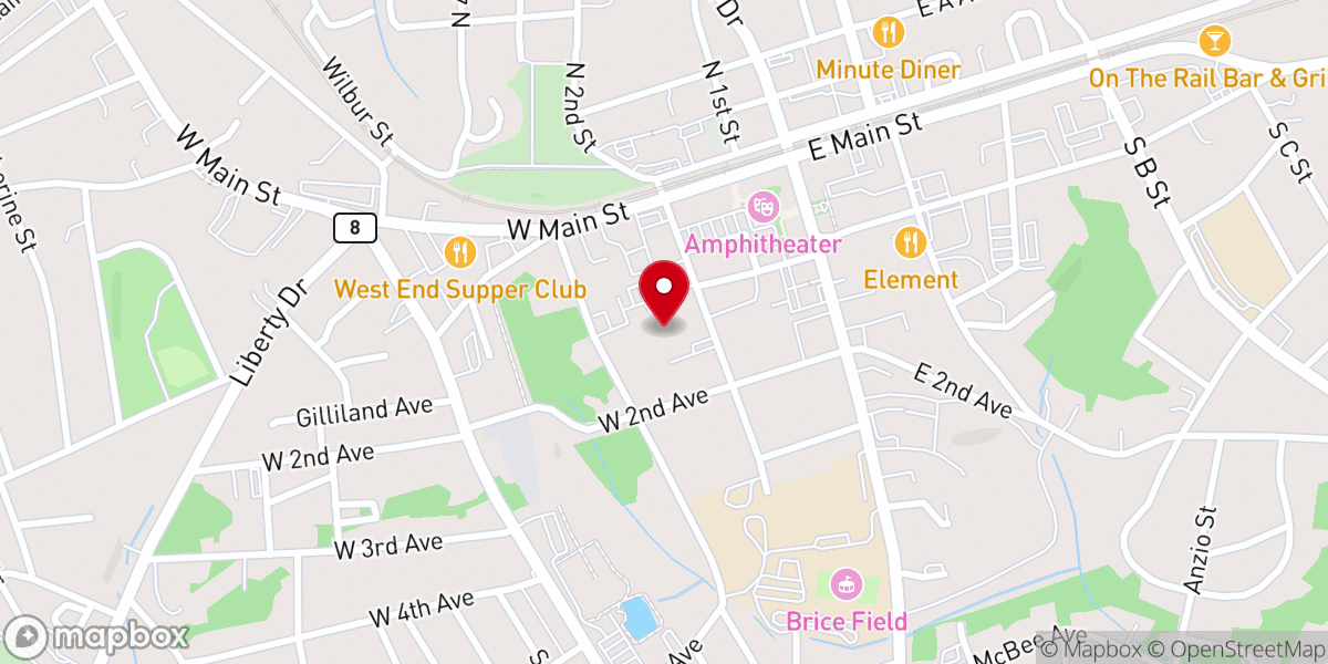Map showing location of Easley Presbyterian Church