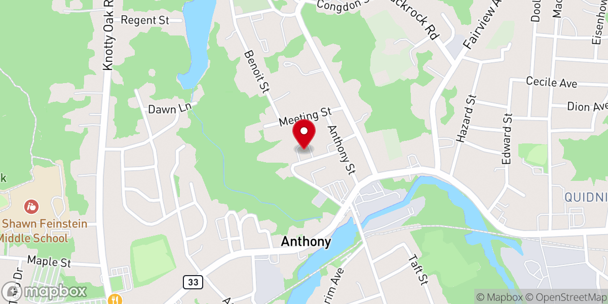 Map showing location of Saint Vincent de Paul Parish