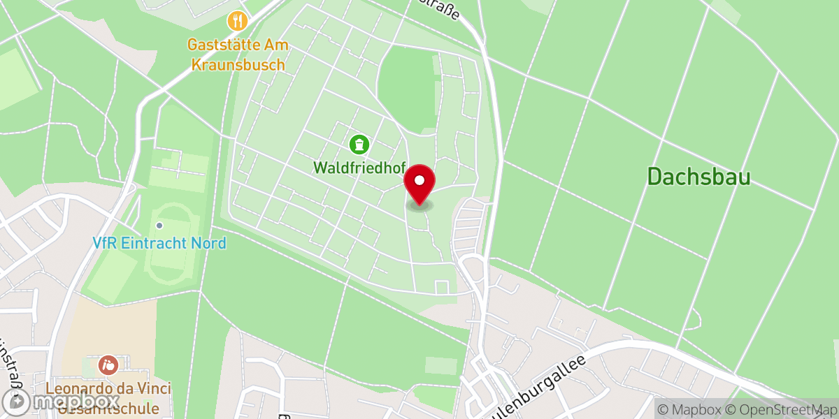 Map showing location of Kapelle Waldfriedhof