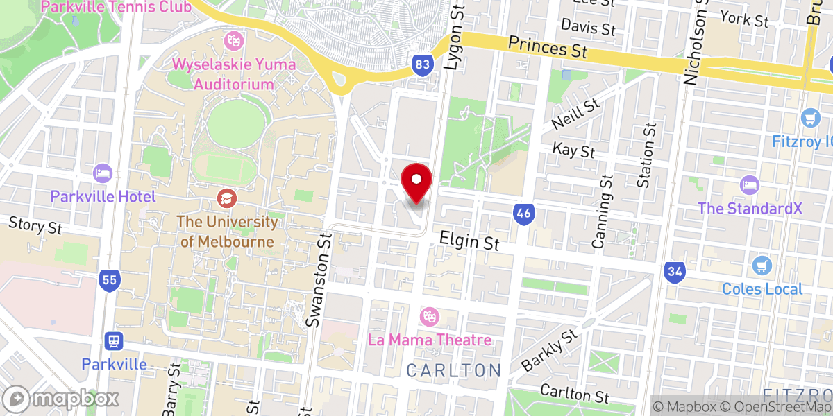 Map showing location of St. Jude's Anglican Church Carlton