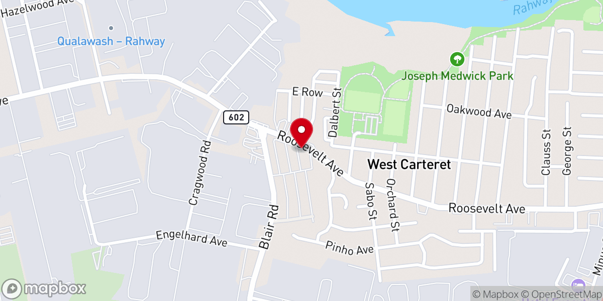 Map showing location of Carteret Mobile Park / My Home in Carteret