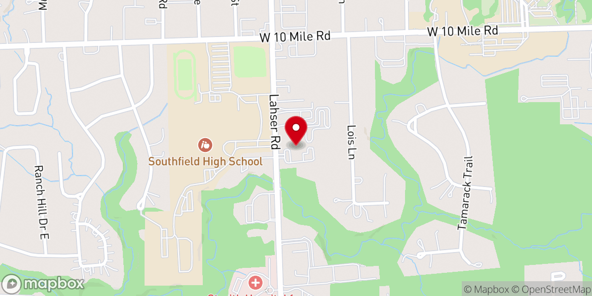 Map showing location of Detroit Mar Thoma Church
