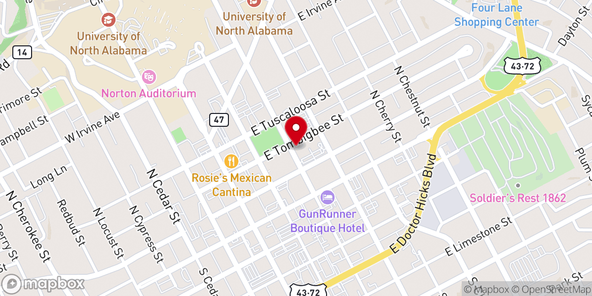 Map showing location of FIRST BAPTIST CHURCH