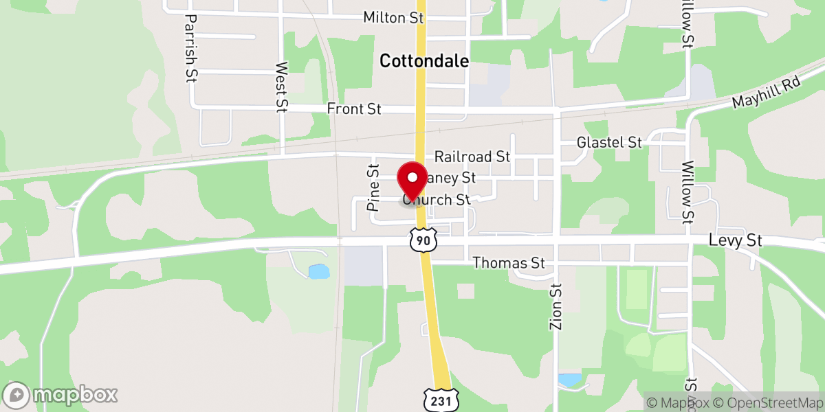 Map showing location of Faith Community Church