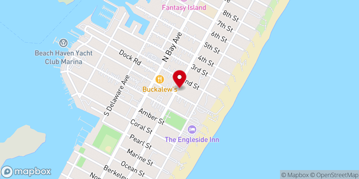 Map showing location of Kynett United Methodist Church of Beach Haven NJ