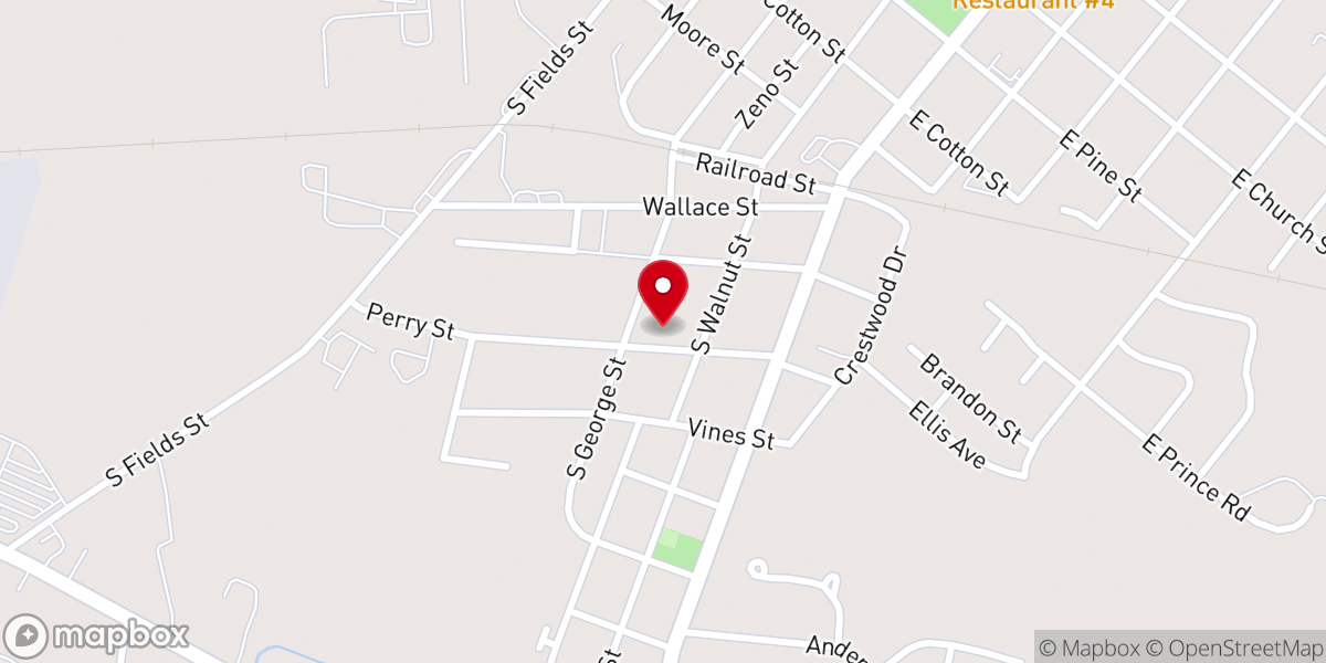 Map showing location of St James Free Will Baptist Church