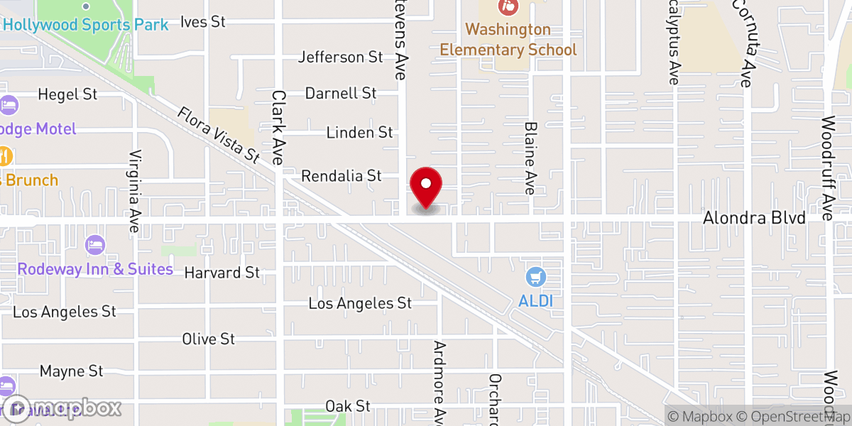 Map showing location of Full Gospel Tabernacle