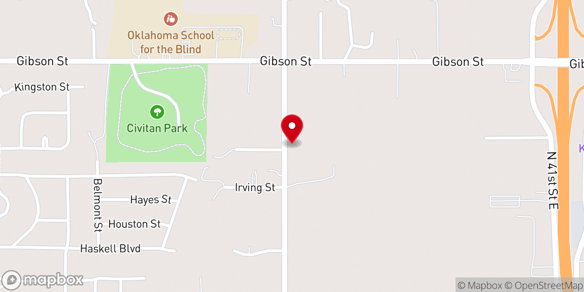 Map showing location of Thrive Family Church