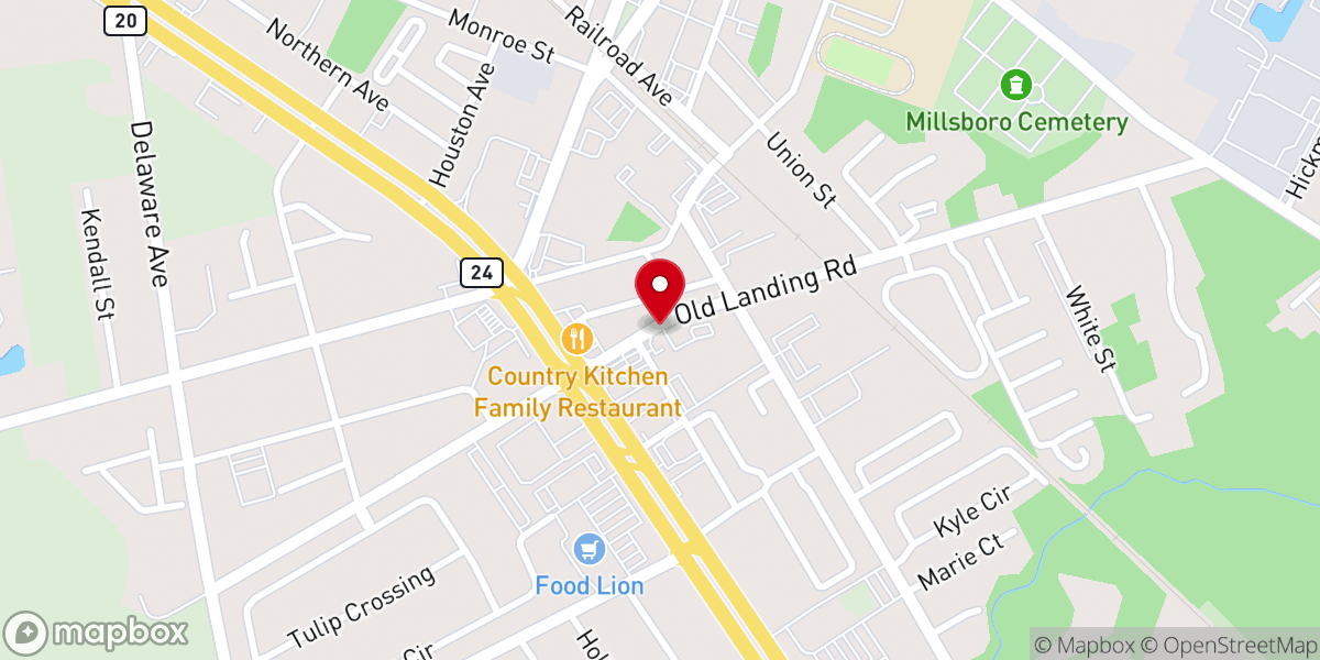 Map showing location of Pentecostal Prayer Room