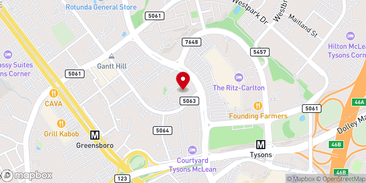 Map showing location of Boulevard Catering