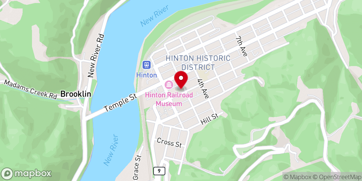 Map showing location of First Presbyterian Church