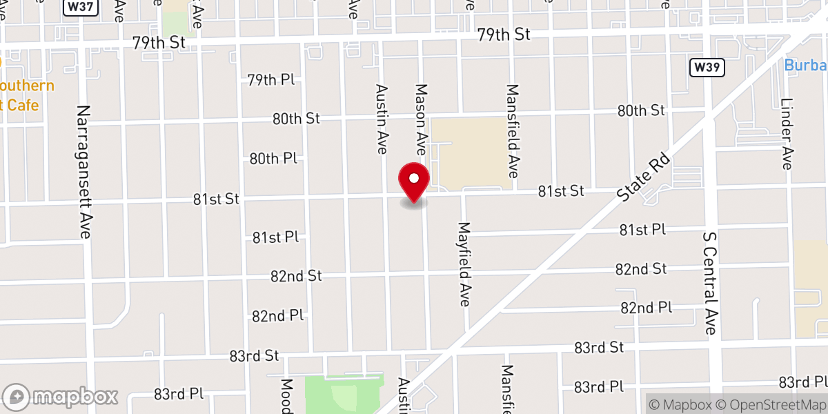 Map showing location of Jordan Baptist School