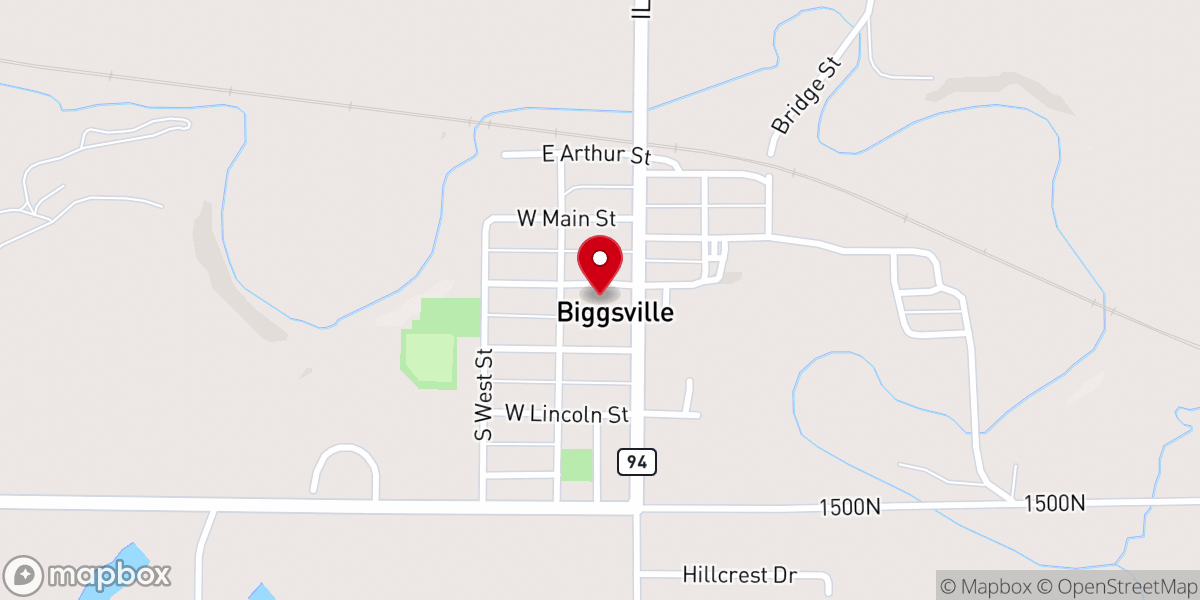 Map showing location of Biggsville United Presbyterian