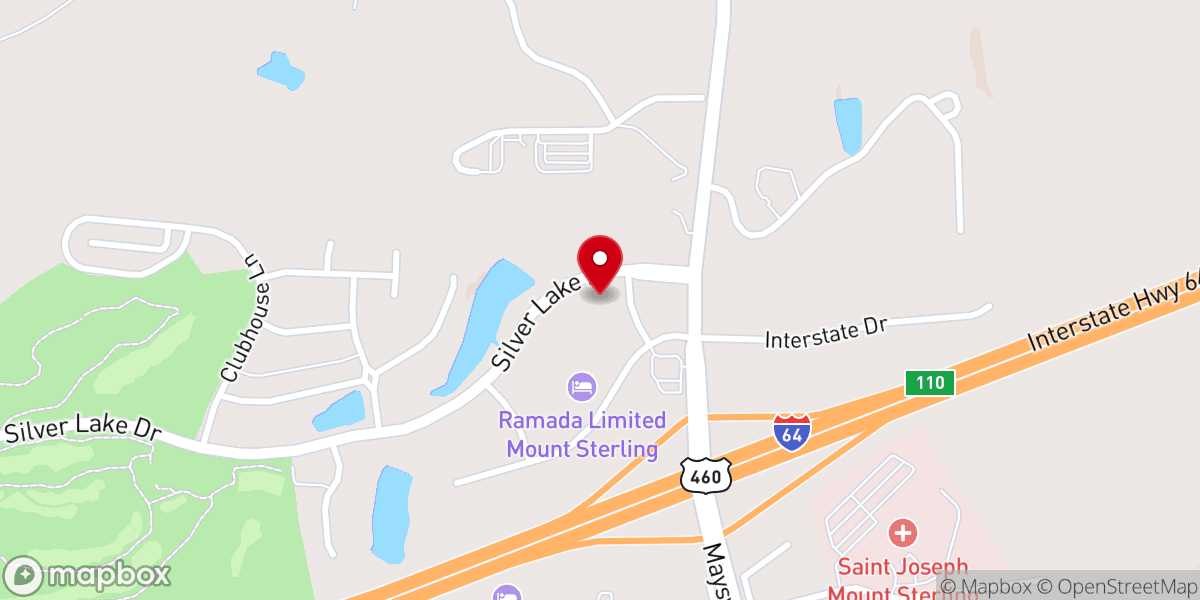 Map showing location of Cattleman's Roadhouse