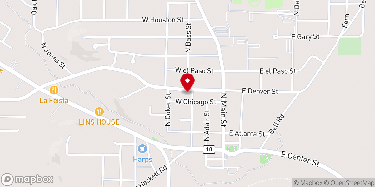 Map showing location of Good Shepherd Presbyterian Church
